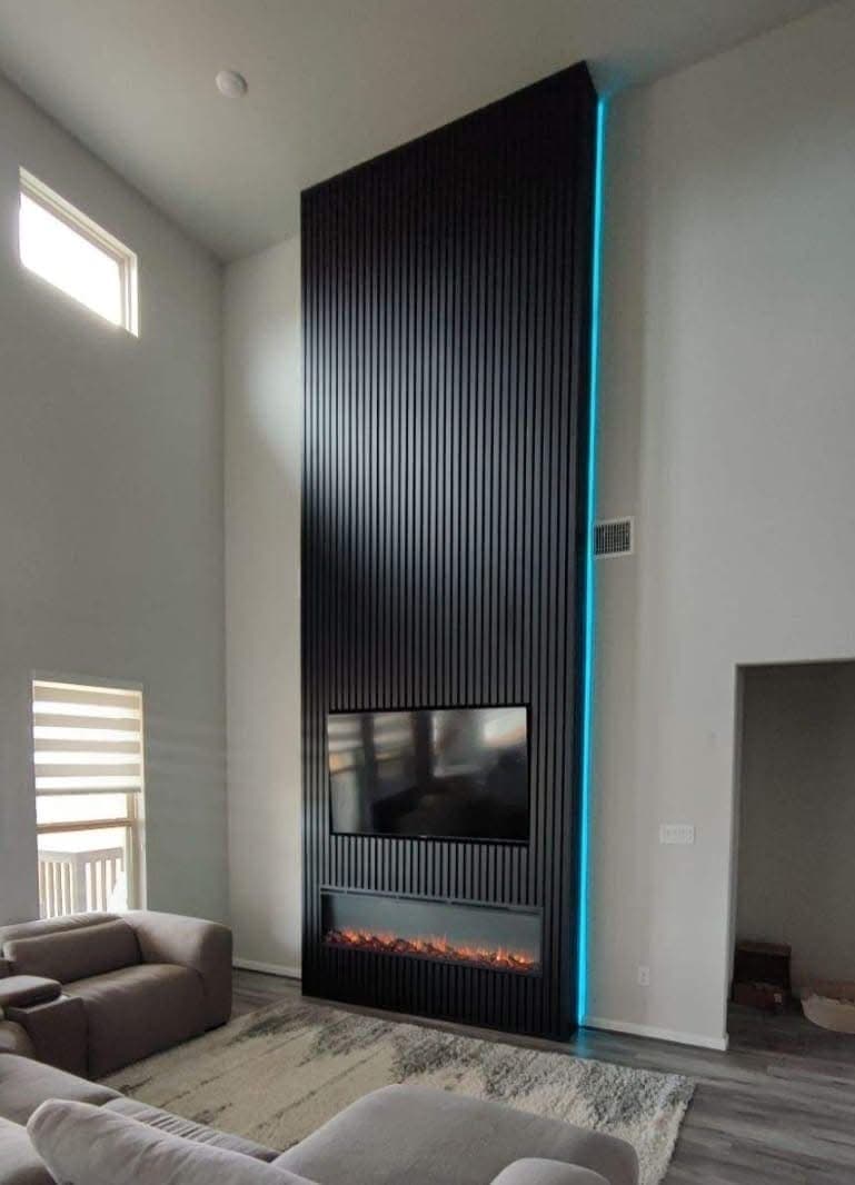 Smooth residential gypsum board wall installation with professional finishing and clean joints